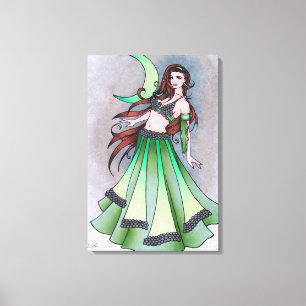 Toile Danseuse orientale lune cancer