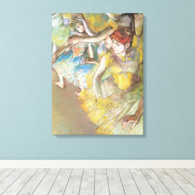 Toile Danseuses de ballet sur la scène par Edgar Degas (Insitu (Plancher de Bois))