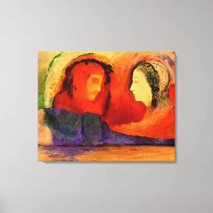 Toile Dante et Beatrice, oeuvre d'Odilon Redon,
