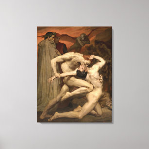 Toile Dante et Virgile en enfer (par Bouguereau)