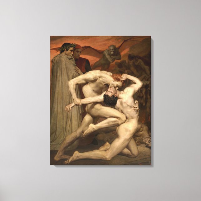 Toile Dante et Virgile en enfer (par Bouguereau) (Recto)