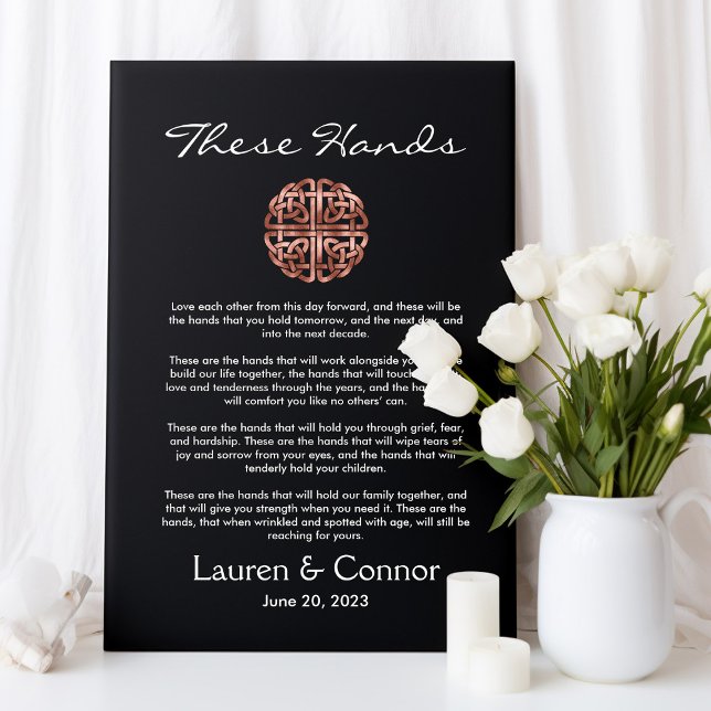 Toile Dara Knot Irish Handfasting Vows Mariages (Dara Knot Irish Handfasting Wedding Vows Canvas)