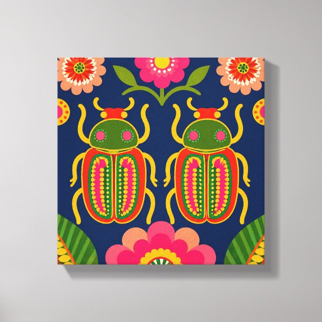 Toile d'araignée colorée - Impression sur toile –  (Recto)