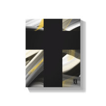 Toile d'art Abstrait de 8x10 po Tendance Black Whi