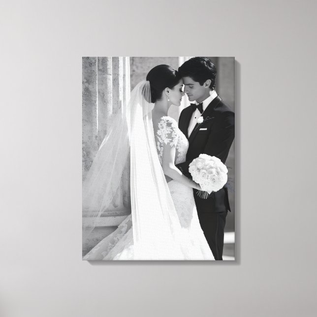Toile d'art de photo de mariage (Recto)