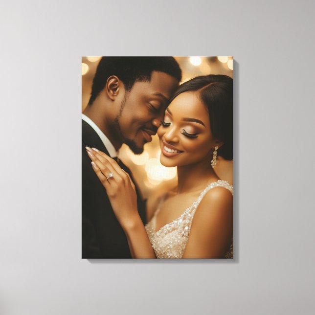 Toile d'art de photo de mariage (Recto)
