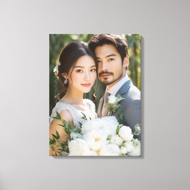 Toile d'art de photo de mariage (Recto)