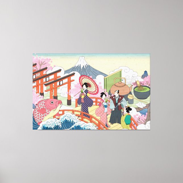 Toile d'art de style japonais Ukiyo-e (Recto)
