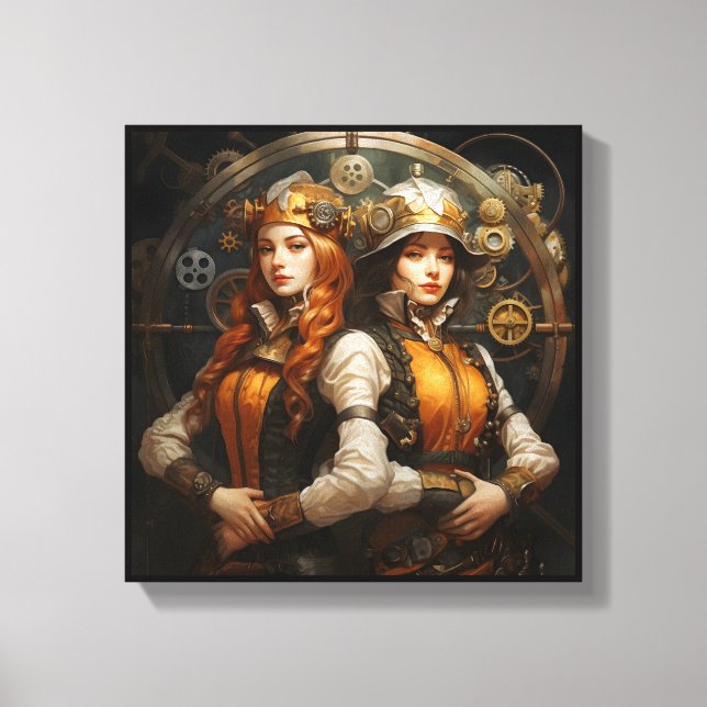 Toile d'art du zodiaque Gémeaux (Recto)