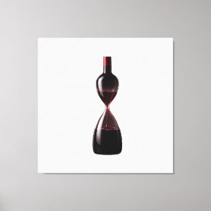 Toile d'art en forme de sablier pour vin