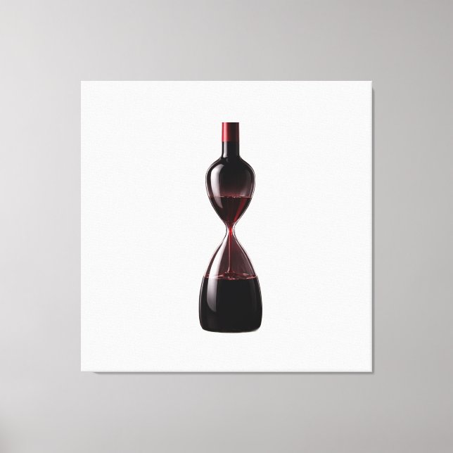Toile d'art en forme de sablier pour vin (Recto)
