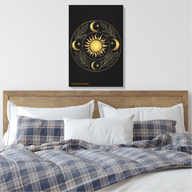 Toile d'art fin Mandala Solis sacré (Insitu(Chambre))