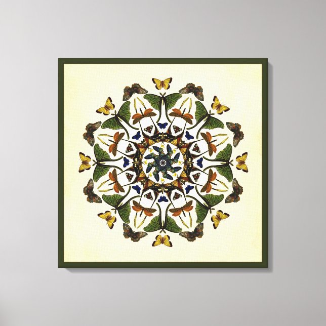 Toile d'art Kaleidoscope à papillon de la Terre ai (Recto)