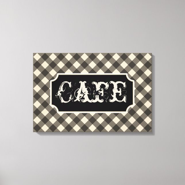 Toile d'art mural de café vintage noir (Recto)
