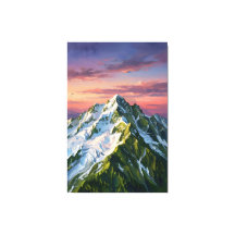 Toile d'art mural de montagne gelée pour amoureux