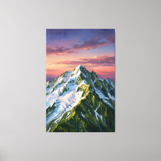 Toile d'art mural de montagne gelée pour amoureux