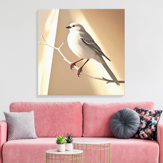 Toile d'art mural d'oiseau moineau | Petit oiseau  (Insitu(Salon))