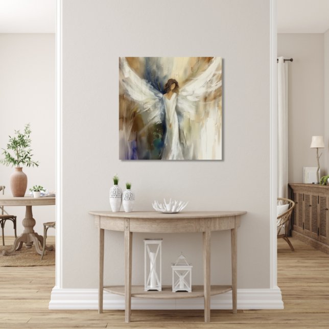 Toile d'art mural  Impression Ange abstrait en neu (Canvas Print Abstract Peaceful Angel in Neutral Colors All Ages Appropriate)