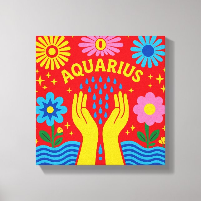 Toile d'art murale du zodiaque Verseau – Impressio (Recto)