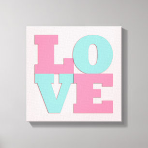 Toile d'art murale Turquoise Giraffe Pierre rose A