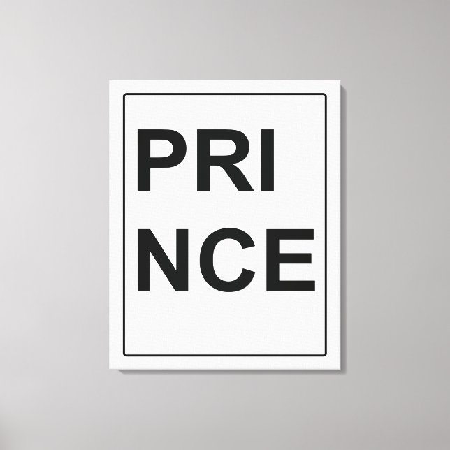 Toile d'art "Prince" par Billy Bernie (Recto)