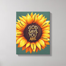 Toile d'art tournesol - Motivationnel