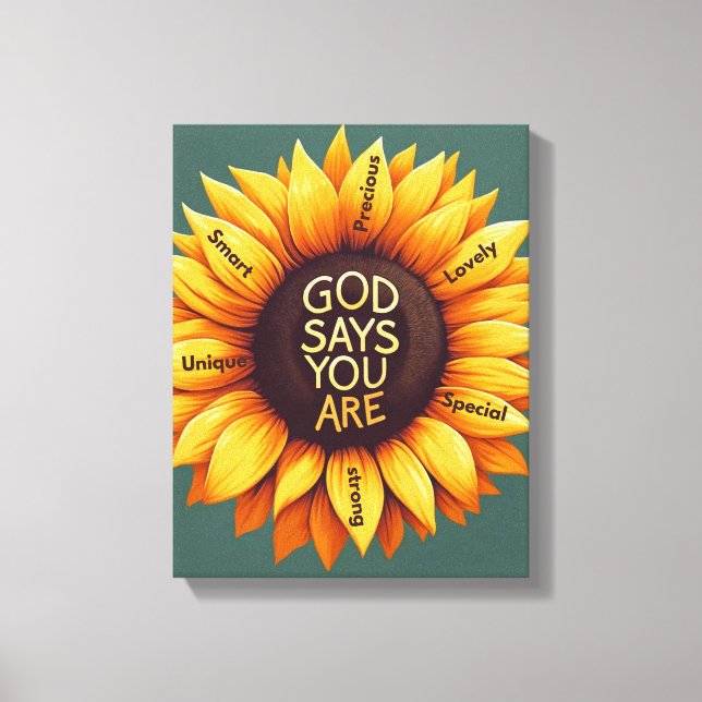 Toile d'art tournesol - Motivationnel (Recto)