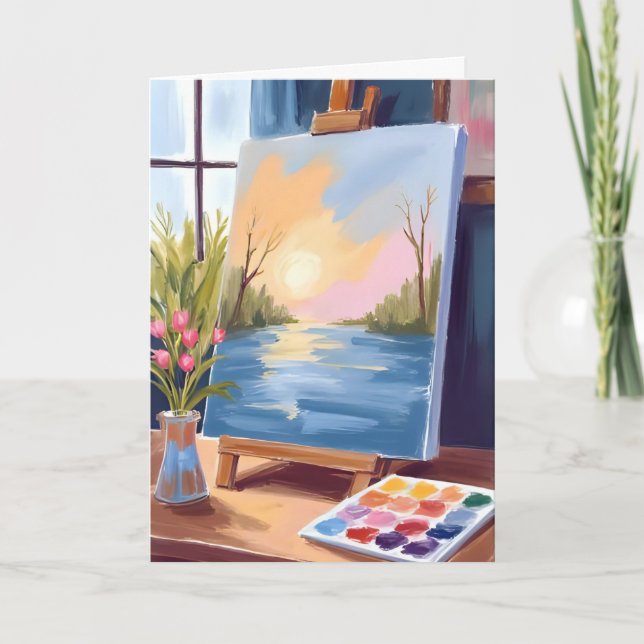 Toile d'artiste | Carte de peinture à l'aquarelle  (Devant)