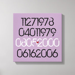 Toile Dates spéciales désorganisées