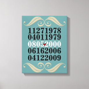 Toile Dates spéciales d'origine