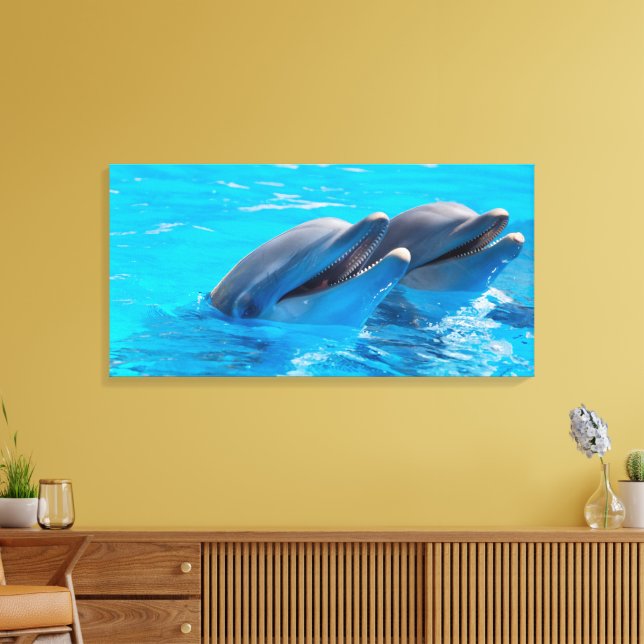 Toile Dauphins souriants (Insitu(Salon))