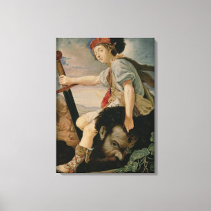 Toile David avec la tête de Goliath