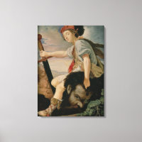 David avec le chef de Goliath