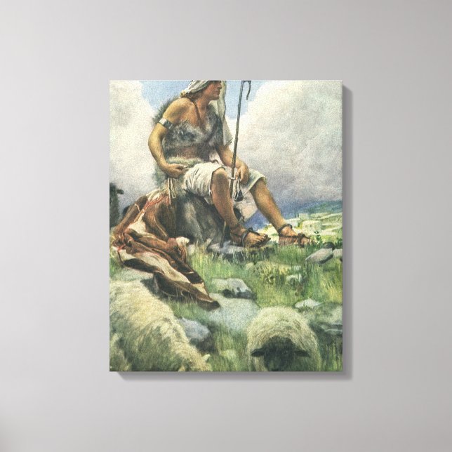 Toile David le berger par Copping, Religion Vintage (Recto)