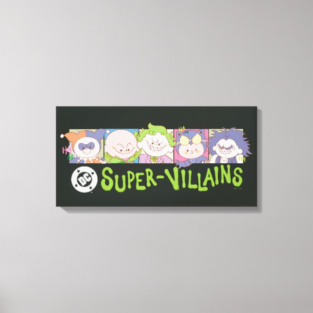 Toile DC Super-Villains Cartoon Lineup (Recto)