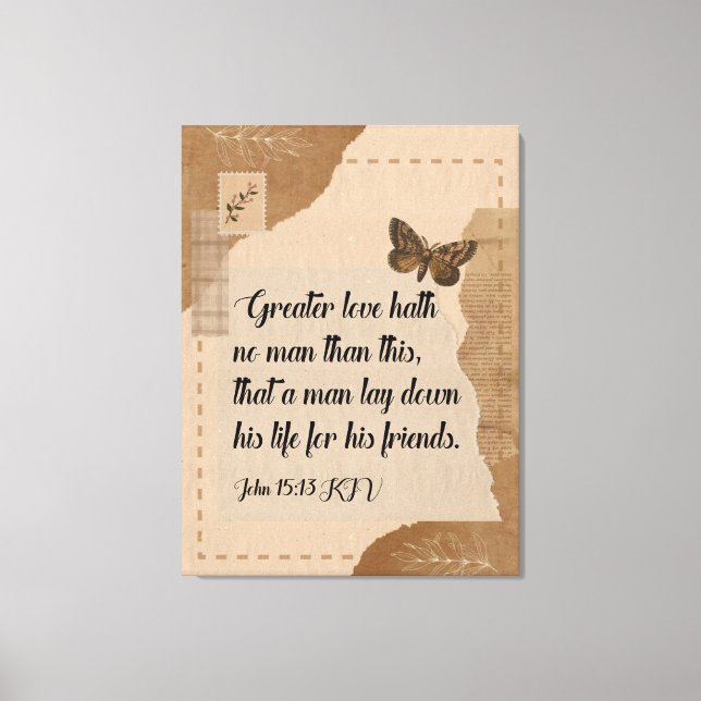 Toile de 30x40 Impression d'art biblique pour mur (Recto)