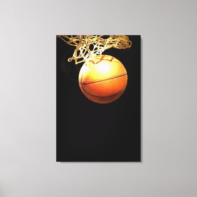 Toile de basket-ball enroulée (Recto)