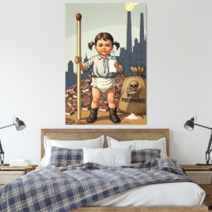 Toile de bébé victorien fille - Bébé travailleur d