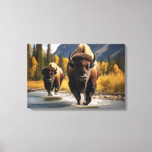 Toile de bison de Yellowstone