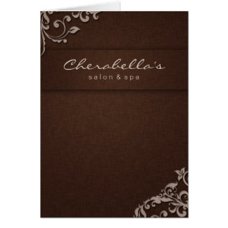 Toile de brun de beige de brochure de salon de spa