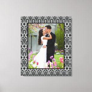 Toile de cadre photo Damas noir et blanc Imprimer