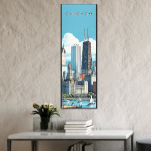 Toile de Canvas Encadrée Premium de la Vue de Chic