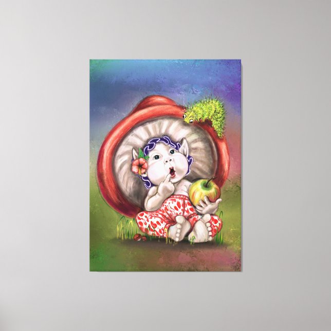 Toile de champignon et de chenille pour bébés Impr (Recto)