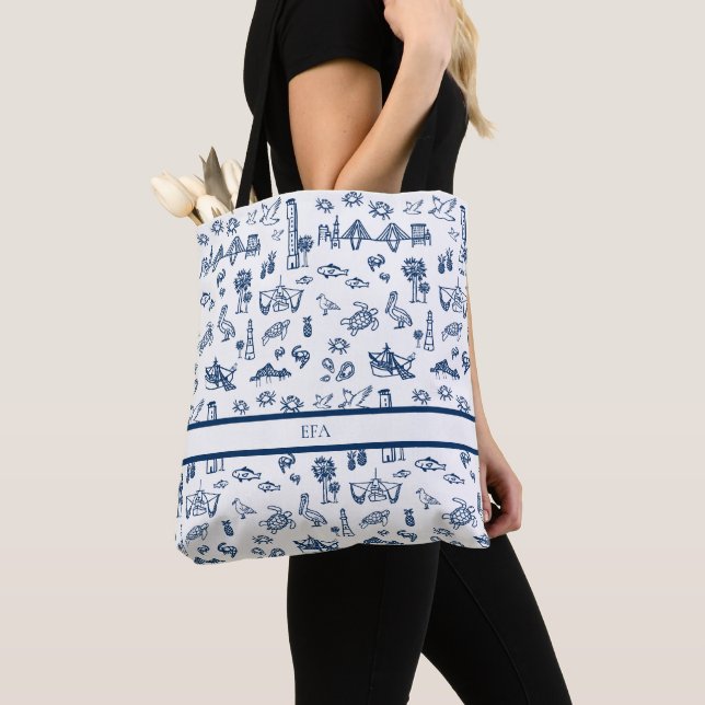 Toile de Charleston dans le Sac fourre-tout de la  (De près)