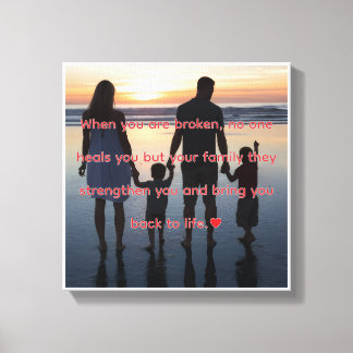 Toile de citation inspirante pour la famille