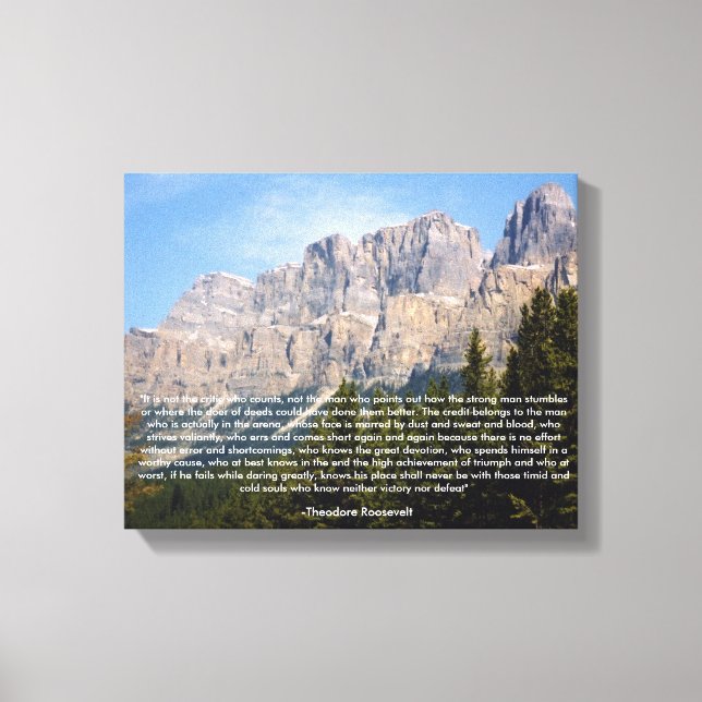 Toile de citation motivationnelle de Theodore Roos (Recto)
