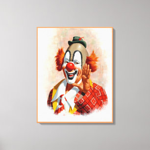 Toile de clown peignant 2