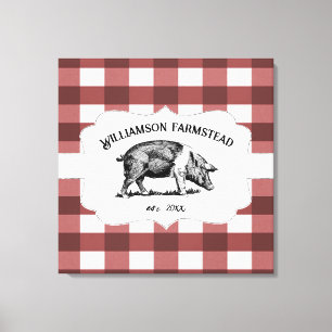Toile de cochon de la ferme de Buffalo Rouge