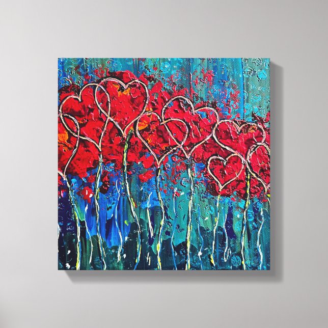 Toile de coeur enveloppée Imprimer (Recto)