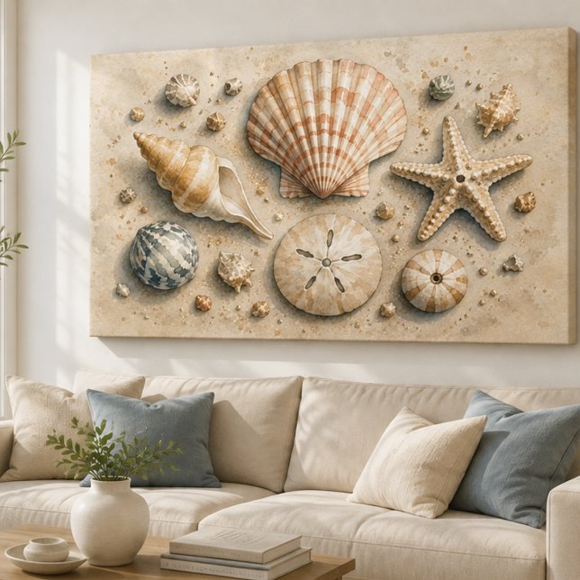 Toile de collection de coquillages | Aquarelle (Créateur téléchargé)